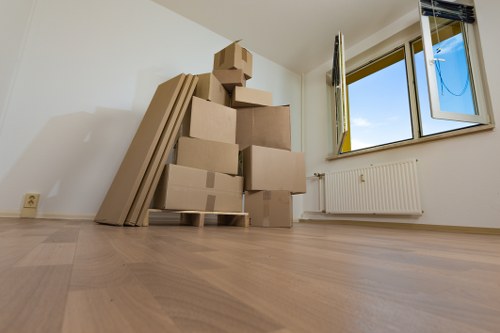 Loaded van with secured items ready for transport